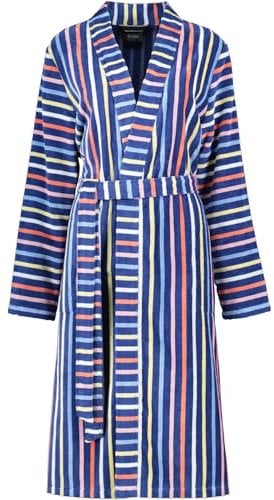 Cawö Home Bademäntel Damen Kimono Streifen 3343 blau-multicolor - 12 S