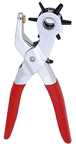 Ziranee Leder Locher,Lochzange für Leder Revolverzange Werkzeug Ösenzange Locher Revolver Lochzange Leder Belt Hole Puncher für Gürtel Leinwand Kunststoff Textilien Bastelprojekt