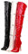 GAOword Stivali da Donna 15CM Stivali con Tacco Alto in Pelle Verniciata con Lacci da 8 Pollici Stivali sopra Il Ginocchio Scarpe da Ballo Sexy per Discoteca,Nero,41 EU