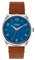 s.Oliver Armbanduhr Herren Quarzuhr Analog, mit Leder Armband, Blau, 5 bar Wasserdicht, Kommt in Uhren Geschenk Box,