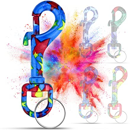 KEYU NEU Bolzenkarabiner Handarbeit | Jeder Karabiner ein Unikat | Karabinerhaken | Karabiner Schlüsselanhänger | Karabinerhaken mit Drehgelenk | Karabiner Hundeleine | Wirbelkarabiner