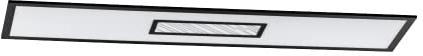 EGLO plafoniera LED Bordonara, plafoniera dimmerabile con telecomando, lampada rettangolare in metallo nero e plastica bianca, bianco caldo – bianco freddo, RGB, 120x30 cm
