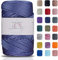 Makromecity Makramee Garn 2mm x 230m Premium Polyester Macrame Cord Polypropylene Yarn für Handwerk Wohndekorationen Platzteller Umhängetasche Handtasche Runner Schnullerkette 20 Farbe