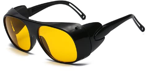 TopHomer Occhiali di sicurezza per saldatura, antigraffio, protezione UV, occhiali per saldatura, taglio e saldatura Tig (giallo)