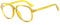 Pinklady Large Oversized Retro Vintage Classic Clear Transparent Glasses Frame HD Lens Eyewear Glasses (Yellow)
