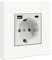 BSEED Enchufe de pared con 1 USB y 1 Tipo C,Blanco 16Amp Schuko Enchufe Simple on Panel de Plastico,toma de corriente con cargadores USB-Max.2.1A,20W Cargador USB C adecuado para Smartphone MP3 Tablet