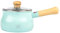 DGleyisu Cacerola de 5.5 pulgadas con revestimiento antiadherente, tapa de vidrio transparente, capacidad de 1.25 cuartos (azul), RS1.4L