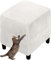 Hockerbezug Quadratisch/Rund 40x40/45x45/50x50cm Gray Stretch Ottoman Bezug Jacquard Velvet Fußhocker Bezug Luxuriöser Hockerabdeckung Waschbar Hocker Protector (Color : A27, Size : 50x50cm/19.6x19.