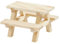 Miniatur-Picknick-Tisch mit Bänken, Größe 8 x 8 x 5,5 cm