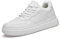 VIBLiSS Herren Unsichtbare Höhenerhöhung Aufzugsschuhe, Schnürlift Walking Trainer Leichte 2,36 Zoll Größere Dating-Schuhe,Weiß,43 EU