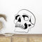 GRAZDesign Totenkopf Wandtattoo Schädel Skull Wandaufkleber für Jugendzimmer, Wohnzimmer - auf Wand, Schrank, Tür - 62x57cm / rot
