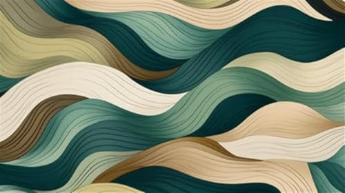 Acryl-Bild 70 x 40 cm: Eco Wave ist ein abstraktes Muster, das von der Schönheit der Natur inspiriert ist. Mit einer harmonischen Mischung aus Grün- (204239229)