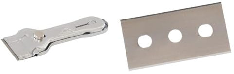 Silverline Metal Scraper 43mm Blade (633793) & Double-Sided Scraper Blades 10pk 0.2mm (427668)