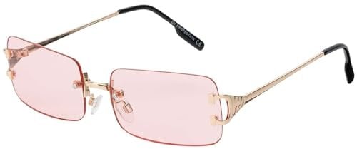 BEZLIT Damen Sonnenbrille Rechteckiges Design Rosa