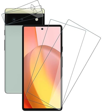 SkyKeep für Google Pixel 6 Panzerglas Google Pixel 6 Schutzfolie, (2+2 Stücke), 9H Härte, Ultra-klar, Anti-Bläschen, Mit Kameraschutz Google Pixel 6 Folie Google Pixel 6 5G Schutz Glas