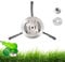JAMSSOW Steel Wire Grass Trimmer Head, 6 inchs Universal Solid Steel Wire Brush Strimmer Head, Strimmer Attachments for Lawn Rotating Replacement Tool, Garden Moss Rust Weed Removal(3 Head)