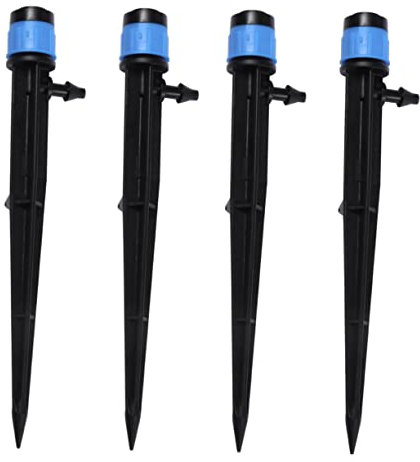 OFFSCH 50pezzi Irrigazione Regolabile Gocciolatori Per Giardino e Piante Emettitore Multi-nozzle Attrezzatura Per Manutenzione Cappuccio Blu