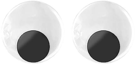 Tyenaza 2 piezas de ojos saltones, resina autoadhesiva para manualidades, decoración del hogar para nevera (8cm / 3.15in)