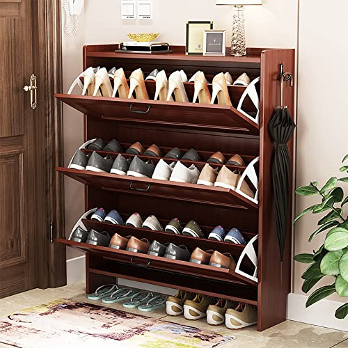 Generisch Schuhbank Modern Shoe Rack Bench Entryway Shoe Bench with Storage Shelf Wooden Hallway Shoe Organizer Padded Faux Leather Seat White 80 x 30 x 45 cm