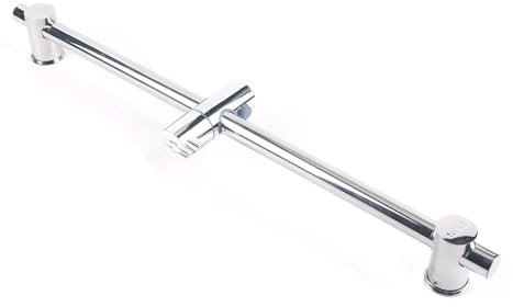 Edelstahl Duschstange, 66 cm Wandmontierte Brausestange mit Höhe Einzustellen, Verstellbar Wandstange mit 360°Drehbar, Wandhalterung, für Badezimmer, Duschraum