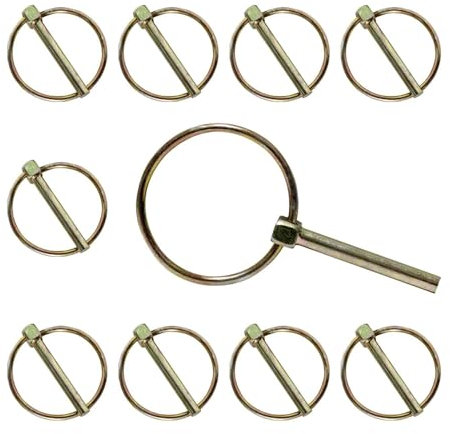 Pasador plegable de 10 piezas, perno de 4,5 x 36 mm, pasador de acero galvanizado galvanizado, pasador de seguridad galvanizado M4.5, juego de pasadores de seguridad para tractores, camiones,