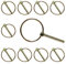 10 Piece Folding Cotter Pins, 4.5 x 36 mm Plug Pins, Galvanised Steel Cotter Pins, Galvanised M4.5 Folding Cotter Pin Set for Tractors, Trucks, Lawnmowers
