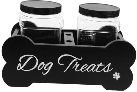 VINTORKY Hölzerner Hundefutterbox- Hundeleckerli-behälter Für Haustiere Großer Ständer Für Hundesnackgläser Ästhetisch Ansprechende Aufbewahrung