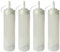 HR Hogar - Botella de Salsas Squeeze, 4 unds - 500 mL, Botellas Exprimibles Reutilizables y Reciclables - Sin BPA, Dispensador con Tapón Antifugas Sin Goteo - Fabricado en España (Transparente)