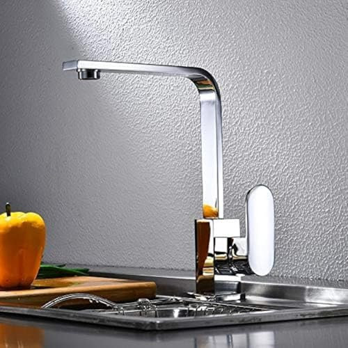 KJHONG Robinets de cuisine salle de bain robinet d'évier robinet mitigeur thermostatique en cuivre chromé