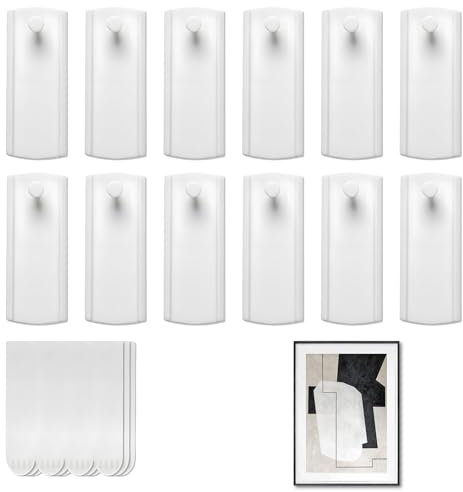 Command Strips Heavy Duty - 12 Picture Hanging Strips, No Nails Wall Hooks, Damage-Free Adhesive Hangers for Frames & Wall Art (8 Hooks + 12 Strips)