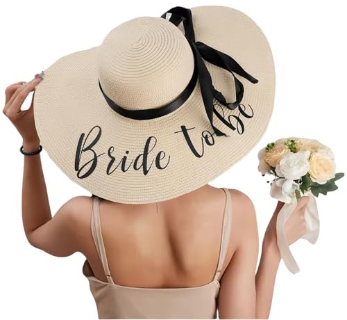 Chapeau De Paille Personnalisé Demoiselle D'honneur Avec Nom, Chapeau De Soleil Pliable À Large Bord, Casquette Pliable L'été, Cadeaux De Fête De Mariage