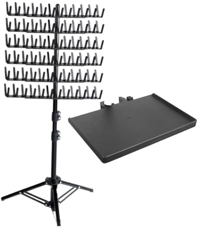 Ysyqkn Support pour Tresses Porte-perruque Présentoir sur Pied Séparateur de Mèches Outil de Coiffure Extensible et Pliable pour Un Rangement Facile Adapté, Noir