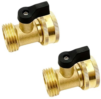 ZHYUAN2 Stück MiniMessingKugelhahn3/4, MessingKugelhahn3/4, Mini-Kugelhahn aus Messing, Messing Absperrventil3/4,3/4 Zoll männlich Sicherheitsventil, passend für Wasserhahnverbinder für Wasserpumpen