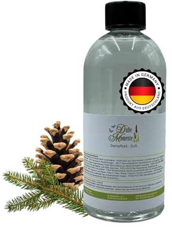 Dufte Momente Dampfbad Duftkonzentrat Deutscher Wald 500ml – natürlicher Wellnessduft mit Fichte, Tanne & Latschenkiefer – für Dampfbäder, Verdampferanlagen & Dampfduschen – vegan, Made in Germany