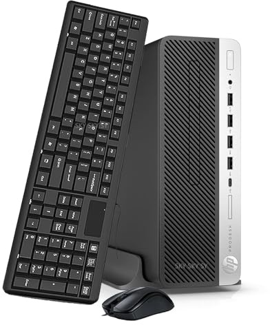 HP EliteDesk 600 G5 SFF Ordinateur de bureau Intel Core i5-8500, 8 Go de RAM, SSD 256 Go, WiFi, Bluetooth, clavier QWERTY américain, Windows 11 Pro (reconditionné)