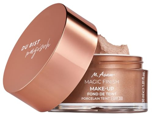 M. Asam Magic Finish Porcelain Teint LSF 30 Make-up (30ml) | 4-in-1 Mousse: Primer, Puder & Concealer mit optimaler Deckkraft & mattem Finish - für helle Haut. Special Edition