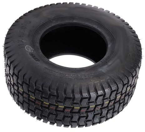 Yctze Pneu de Tondeuse à Gazon 11x4.00-5 Lot de 1 Pneus sans Chambre à Air 11x4.00-5 Construction à 4 Plis Conception de Bande de Roulement à Nervures Droites pour Remplacement de
