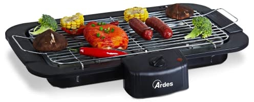 ARDES - Barbecue électrique portable sans fumée de 2000 W Grill électrique portable pour balcon - Barbecue d’intérieur ou extérieur - Couleur noire Modèle AR1B02, Noir