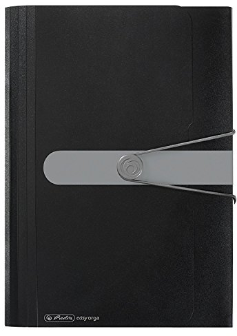 5 Stück Herlitz 11208394 Fächermappe A4 PP 12 Fächer schwarz