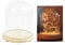 Warmiehomy Glass Cloche Bell Jar Dome with Wood Base Glass Domes for Display Suitable for forever flower doll and toys(Diameter 12cm, Height 20cm)