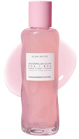 Glow Recipe PHA + BHA Face Toner - Korean Skin Care Pore Minimizer & Gentle Facial Exfoliator for Tightening, Hydrating & Exfoliating - Glycerin, Watermelon & Cactus Water (150ml)
