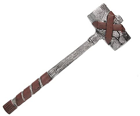RARAA® Adult Unisex Halloween Fake Warrior Sledgehammer Bloody Trick Hammer Cosplay Weapon Toys Horror Scary Fancy Dress Costume Party