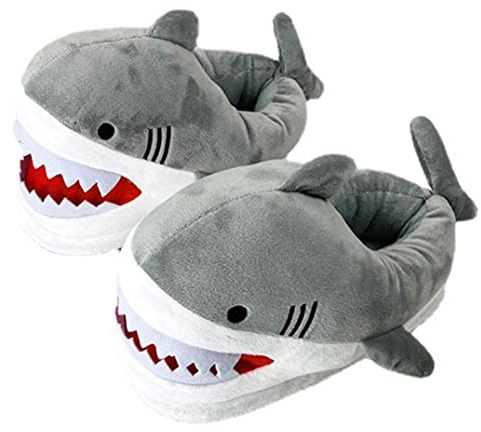 YILANLAN Pantuflas mujer Lindas pantuflas cerdo Zapatillas animales dibujos animados Zapatillas calientes de invierno Zapatillas casa peludas (36/43, Shark, numeric_36)
