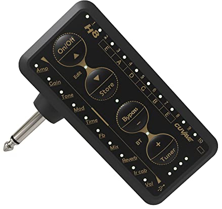 M-Vave H8 - Kopfhörerverstärker für Gitarre, eingebaute Effekte, Akku, Instrumenteneingang und Bluetooth-Audio