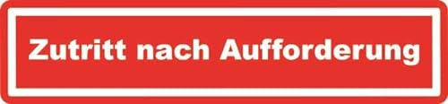 U24 Aufkleber Zutritt nach Aufforderung 18 x 4 cm Autoaufkleber Sticker