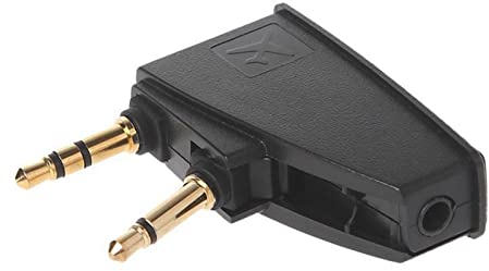 GAOHOU Airplane Earphone Socket Adapter Airline Flight 3.5mm Jack Audio Adaptor Compatible with Bose QuietComfort 2 QC3 QC15 QC25 QC35 SoundLink AE2 AE2W Headphone