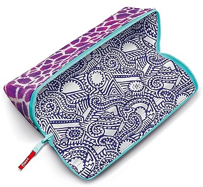 Maped – XXL-Federmäppchen für die Schule – personalisierbares Wende-Federmäppchen, mit 1 Seite zum Ausmalen – große praktische Öffnung – dreieckiges 22 x 6 cm – Violettes aus Samt