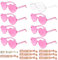 Meanju JGA Brille Team Braut Armbänder 16 Stück, JGA Armbänder Frauen, JGA Partybrillen Set, Bride Herz Brille, Herzbrille, JGA Accessoires Frauen, Junggesellenabschied Frauen (Rosa)