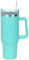 Taza de Café con Tapa para Coche, 1200mL Taza de Acero Inoxidable Aislada al Vacío con As, Taza de Viaje de 40 Onzas, Taza Térmica con Pajita, Botella de Agua Deportiva Aislada (Menta Verde)