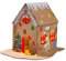 Folpus Kraft-Weihnachtshäuser zum Zerlegen, Hausprojekte aus Pappe, Kunst-Weihnachts-Bastelhäuser-Sets für die Vorschule, Stil a
